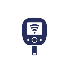 Poster - smart glucometer icon, glucose meter vector