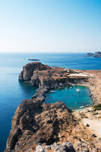 View Of St. Paulâ€™s Bay From Acropolis Of Lindos