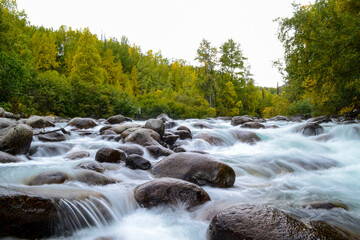 Running water in creek in Alaska