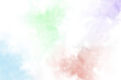 © Asmodar - Watercolor stains on a transparent background. Illustration of abstract spots in blue, green, red and purple paint colors. PNG  for your creativity.