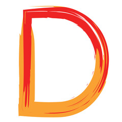 letter D, alphabet a b c d big letter and small letter