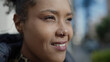 © Krakenimages.com - African american woman smiling confident looking to the side at street