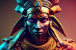 Beautiful abstract Egyptian God Isis background. Generative AI technology.