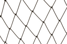 Football Or Tennis Net. Rope Mesh On A White Background Close-up