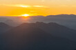 © Simona Necsulescu - Sun at down in mountains, peaceful landscape background in Cozia National Park in autumn inspiring hope