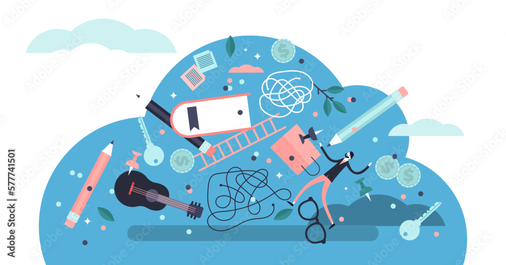 Random Lacks Chaos illustration, transparent background. Flat tiny lack of order ...