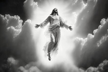 The Resurrected Jesus Christ Ascending To Heaven Above Generative AI