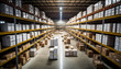 Efficient Inventory Management, a Massive Clean Warehouse Distribution Center, Generative AI