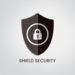 Poster - 2d illustration Security shield concept