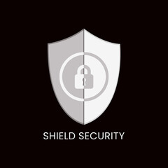 Wall Mural - 2d illustration Security shield concept