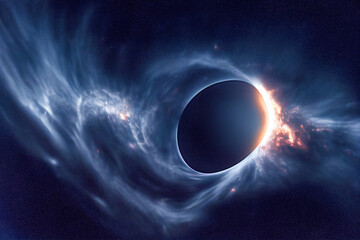 black hole and worm hole in space