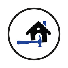 Poster - home construction icon