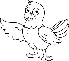 Bald Eagle Hawk Falcon Cartoon Coloring Mascot