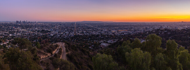 Wall Mural - Los Angeles at Sunset Panorama