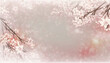 illustrazione di sfondo fotografico di ciliegi in flore, sakura, sovrapposizione rosata di fiori ideale per fotografia, bokeh, creata com intelligenza artificiale