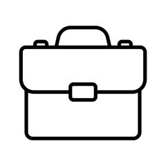 Fototapete - Briefcase icon. Business bag icon. Suitcase, portfolio symbol, linear style pictogram isolated on white.