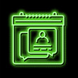 schedule consultation adoption neon glow icon illustration