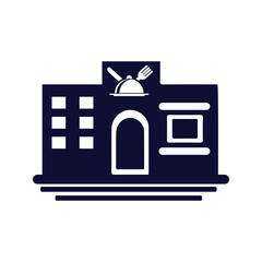 Sticker - restaurant building icon