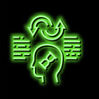 comparative philosophy neon glow icon illustration