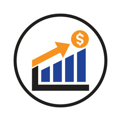 Canvas Print - investment money growth icon