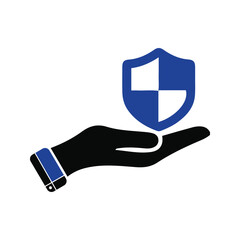 Canvas Print - security on hand icon