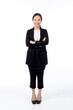© NT_studio - Portrait beautiful businesswoman in suit with arms crossed standing isolated on white background, young asian business woman is manager or executive smile with confident is positive and success.
