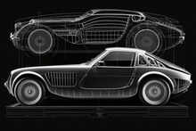 Vintage Car Diagramic Ai Generated