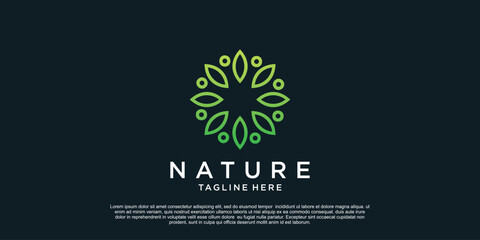 Wall Mural - Nature logo design with unique concept Premium Vector Part 1