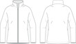 Unisex outdoor jacket sketch vectors