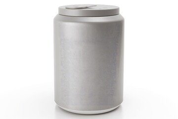 Poster - grey large plastic can isolated on white background, created with generative ai