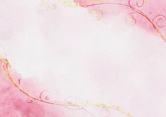 Aufkleber - Pink watercolor stains and splatter grunge background texture. paper textured for design templates invitation card