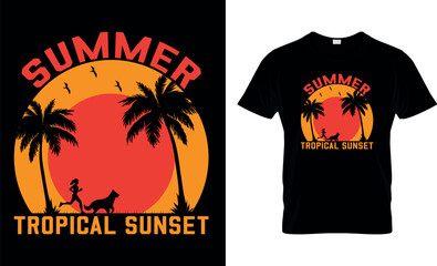 Summer tropical sunset,,summer t-shirt design,summers creative t-shirt design,
summer beach t-shirt vector design,t-shirt print,Typography t- shirt design vector

