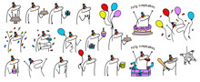 Ilustración De Flork El Meme De Internet En Cumpleaños, Divertidos Recursos Gráficos Para Cumpleaños,