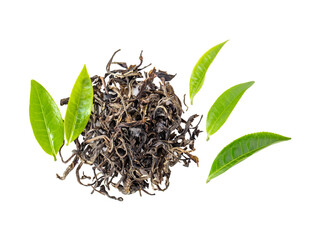 Wall Mural - fresh and dry tea isolated on  transparent png