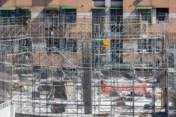 Canvas Print - Construction site for building architecture