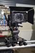 © Elena - professional movie camera mounted on camera trolley and rails