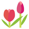 tulips flat icon style