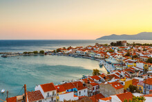 Picturesque Pythagorio Town On Samos Island, Greece.