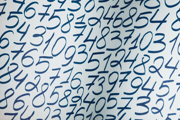 Poster - Numbers texture abstraction. Global economy crisis concept. Finance data or education concept. 