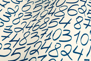 Poster - Numbers texture abstraction. Global economy crisis concept. Finance data or education concept. 