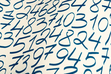 Poster - Numbers texture abstraction. Global economy crisis concept. Finance data or education concept. 
