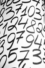 Poster - Numbers texture abstraction. Global economy crisis concept. Finance data or education concept. 