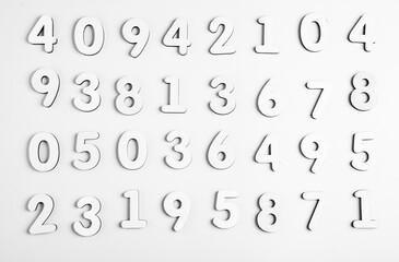 Poster - Numbers texture abstraction. Global economy crisis concept. Finance data or education concept. 