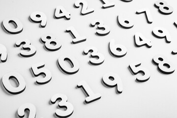 Poster - Numbers texture abstraction. Global economy crisis concept. Finance data or education concept. 