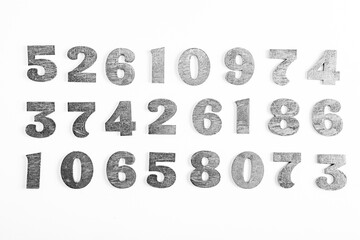 Poster - Numbers texture abstraction. Global economy crisis concept. Finance data or education concept. 