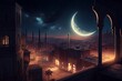 night landscape Ramadan moon