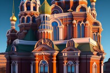 3d Image Of Church Of The Saviour On Spilled Blood In Wonderland - Generative Ai