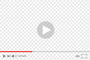 Poster - Video player interface. play button. play video.