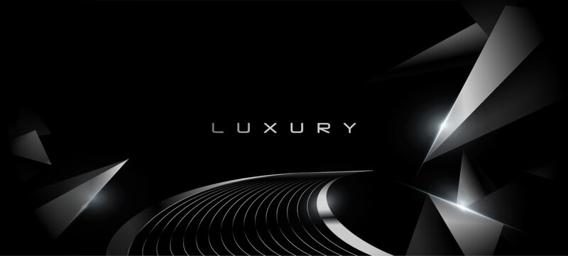 luxury elegant super car automobile urban design background. premium black silver metallic shine lin