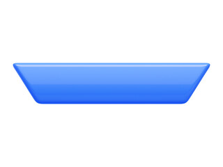 Poster - Rectangular long button with rounded and sharp borders 3d render illustration.